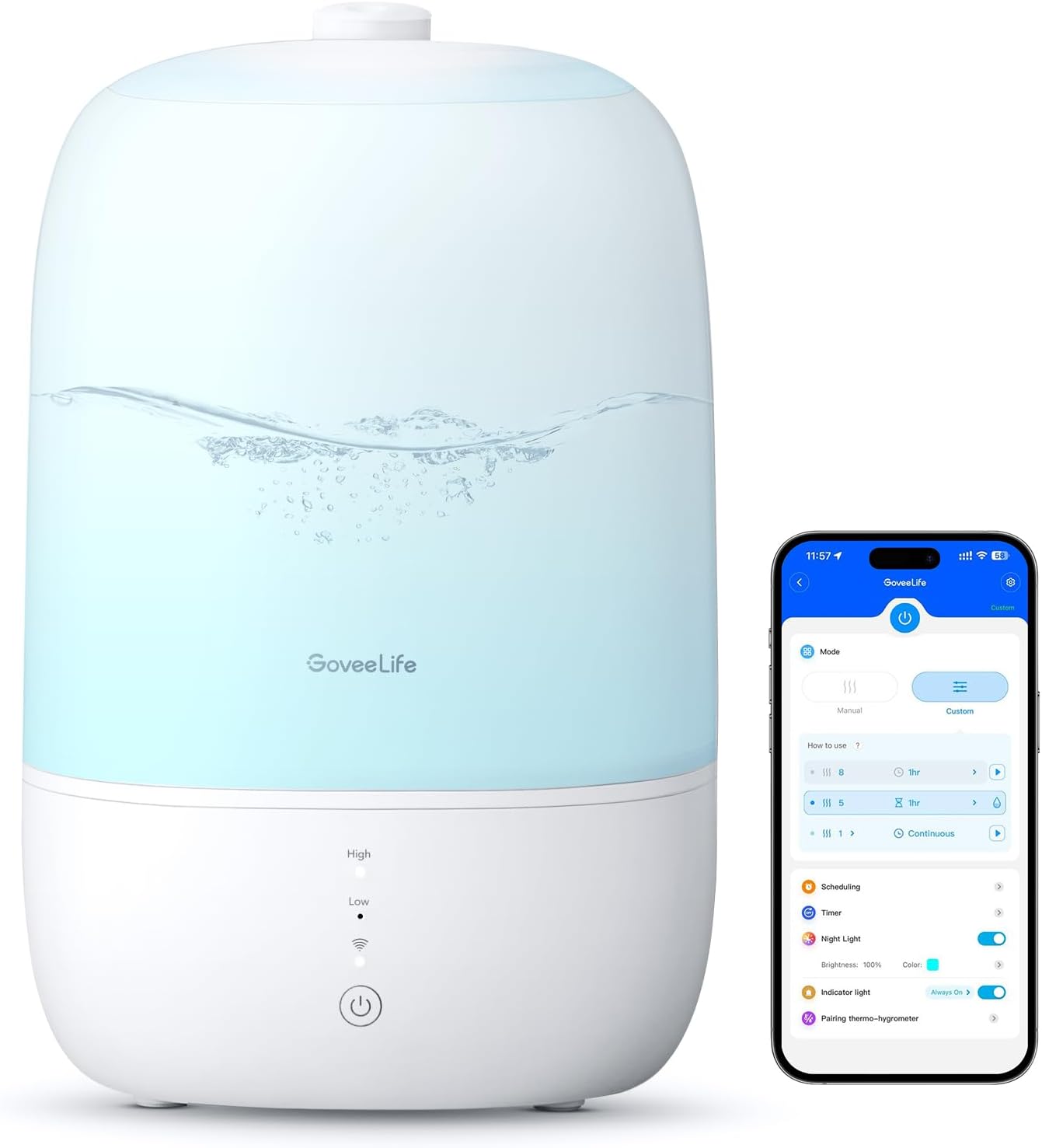 Smart Humidifiers for Bedroom with Essential Oil Diffuser