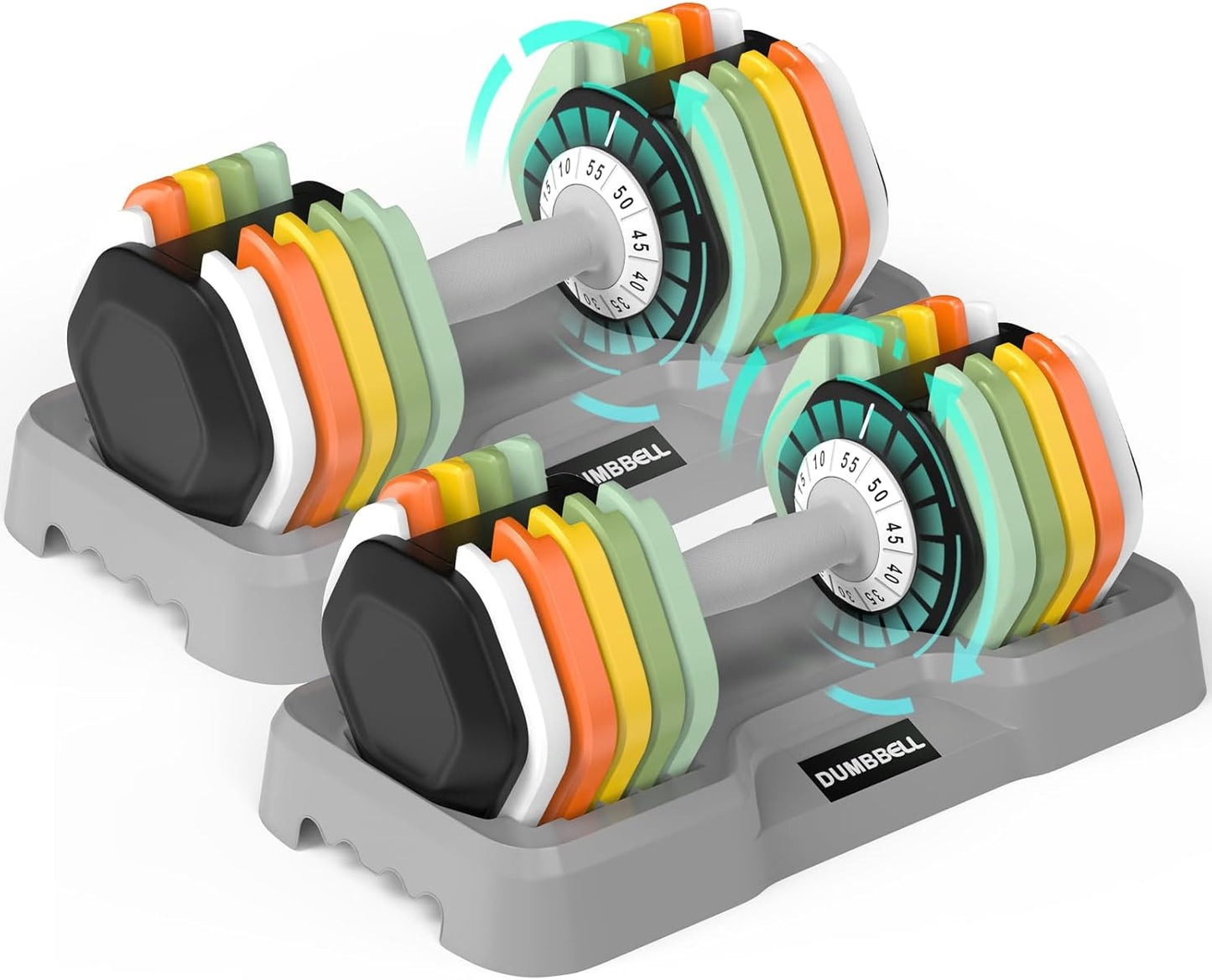 SKOK Adjustable Dumbbells Set - Fast Adjust Weight for Any Workout