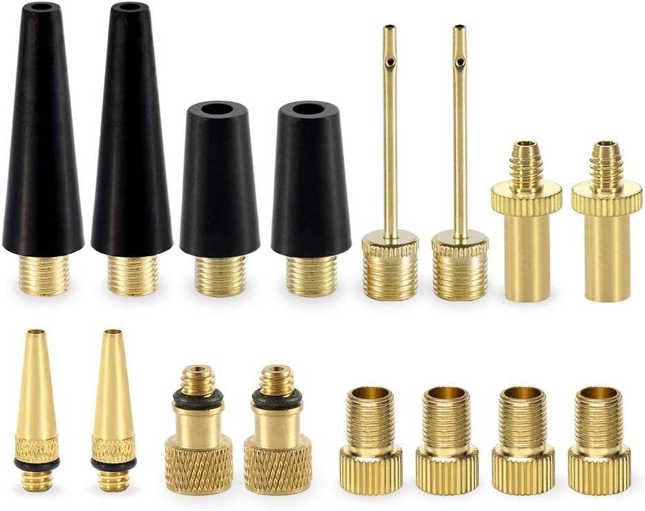 16PCS Brass Bike Pump Adapters by MAYJAM