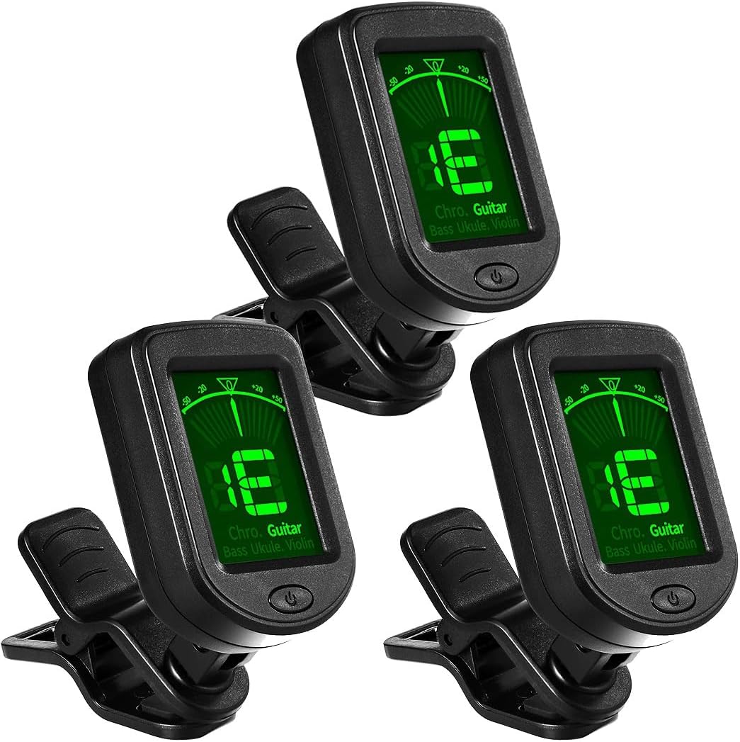 3 Pack Clip-On Tuners: Tune All Instruments Effortlessly!