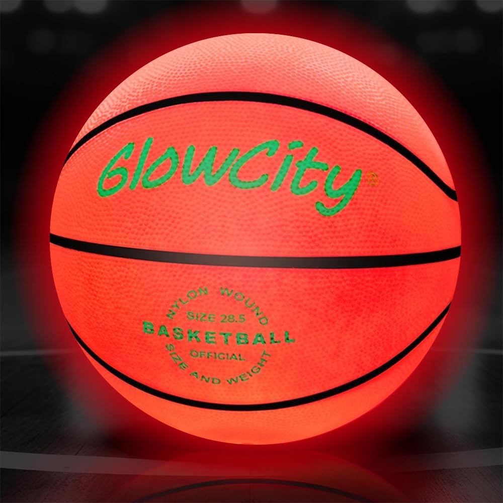 GlowCity Glow in The Dark Basketball for Kids and Teens Fun