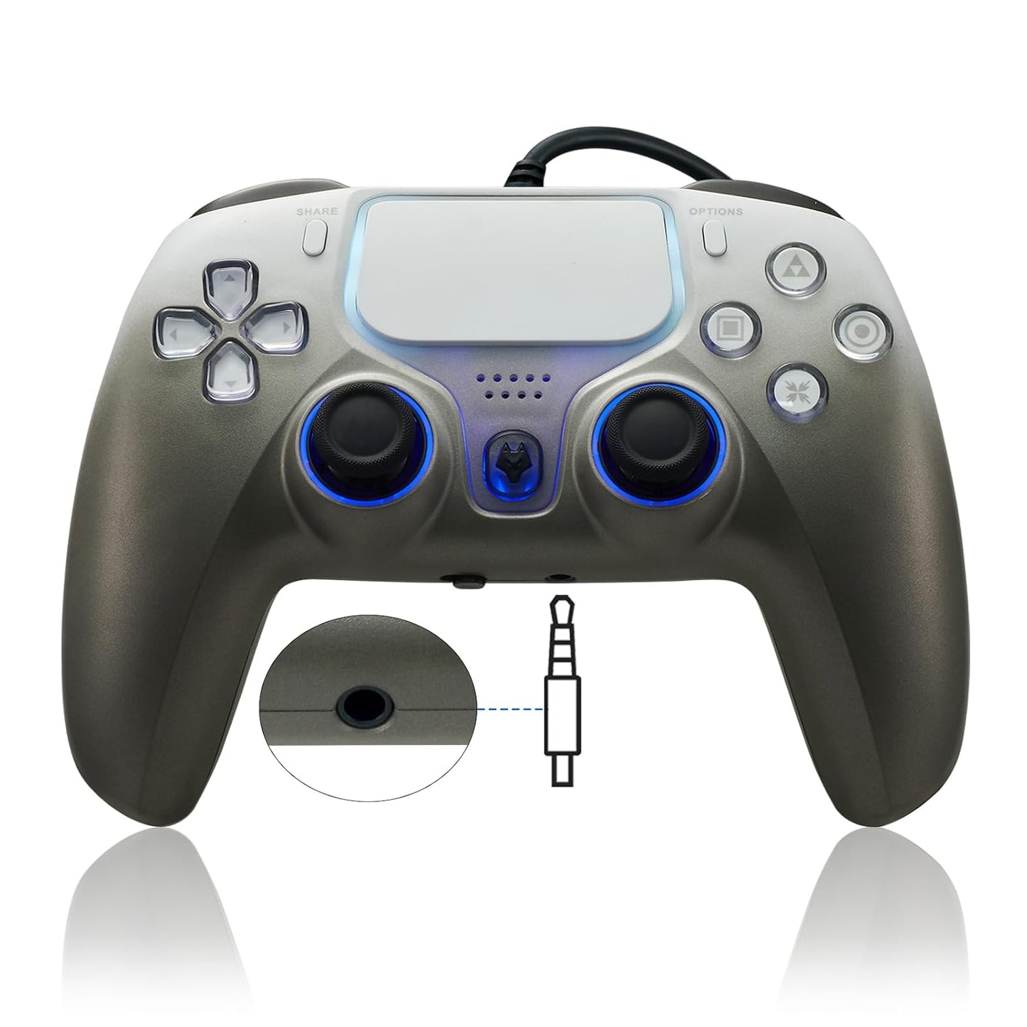 NBCP Wired Game Controller for PlayStation 5 and PC Gaming