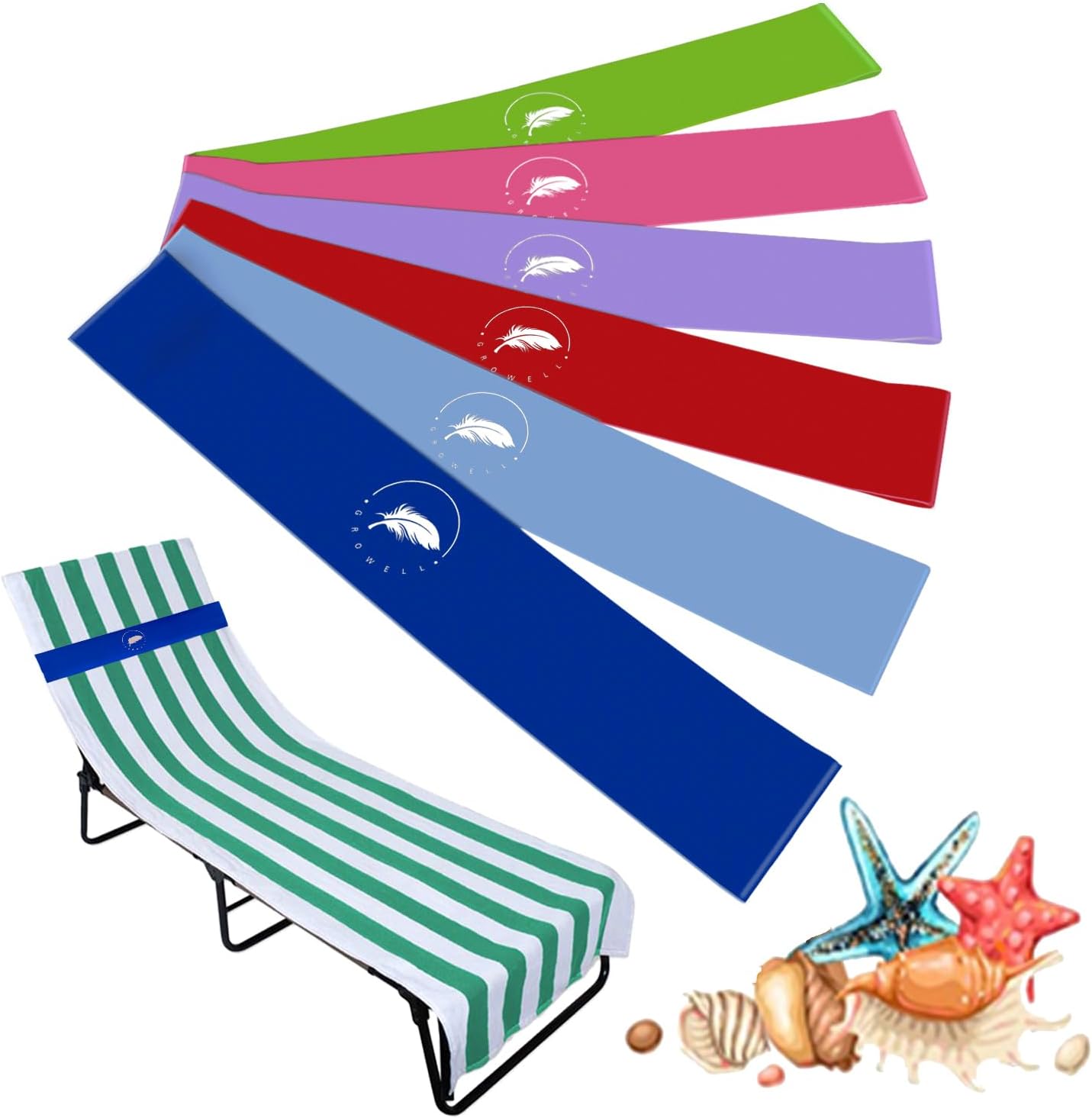 Lounge in Style with Towel Bands - 6 Pack