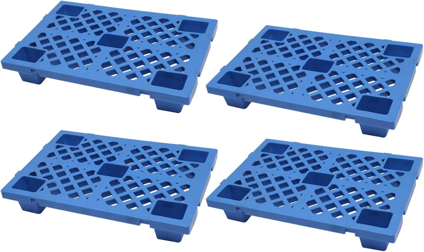 Plastic Pallets 4 Pack Lightweight Moisture-Proof Nestable Design