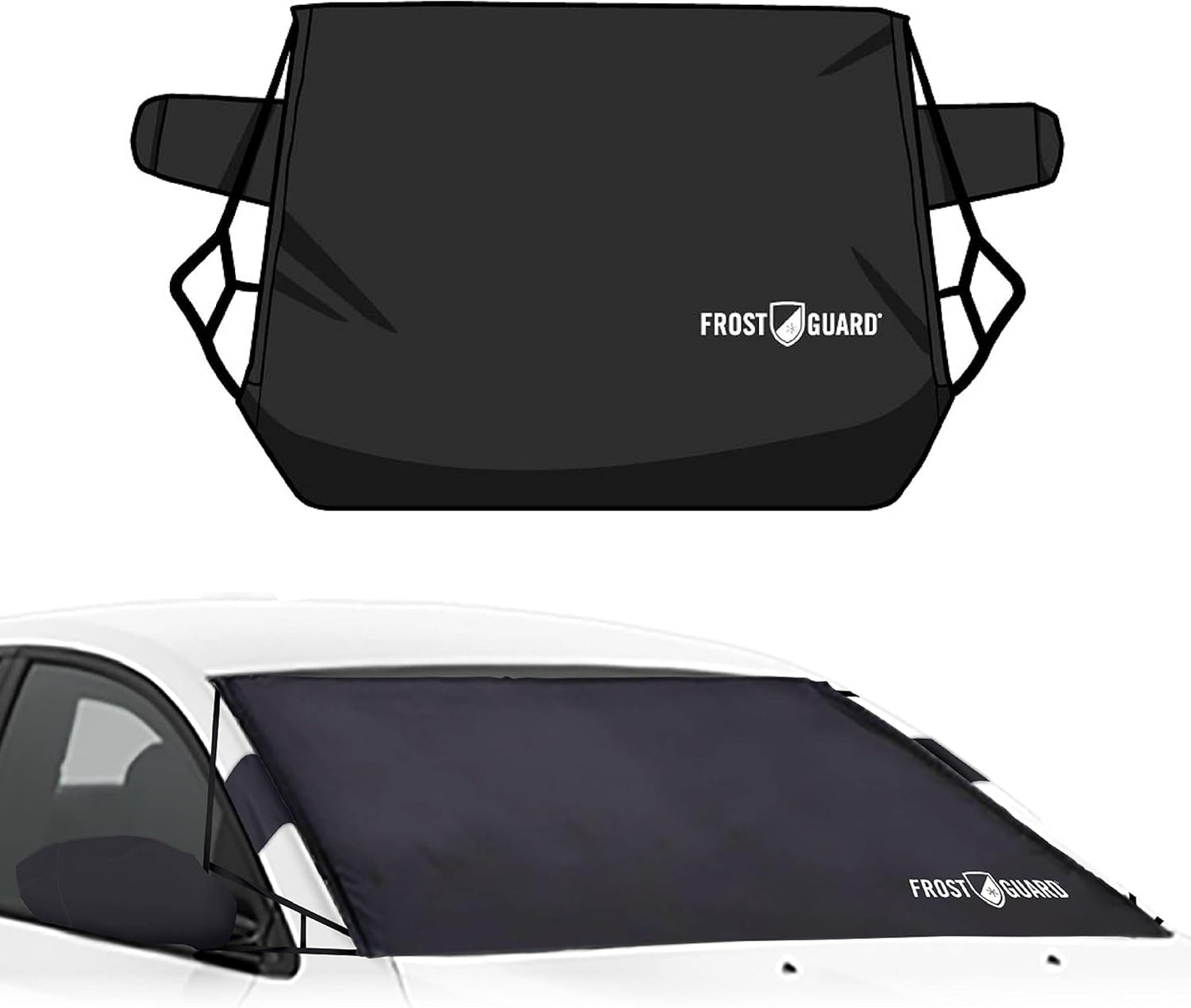 FrostGuard Deluxe Full-Coverage Windshield Cover for Winter