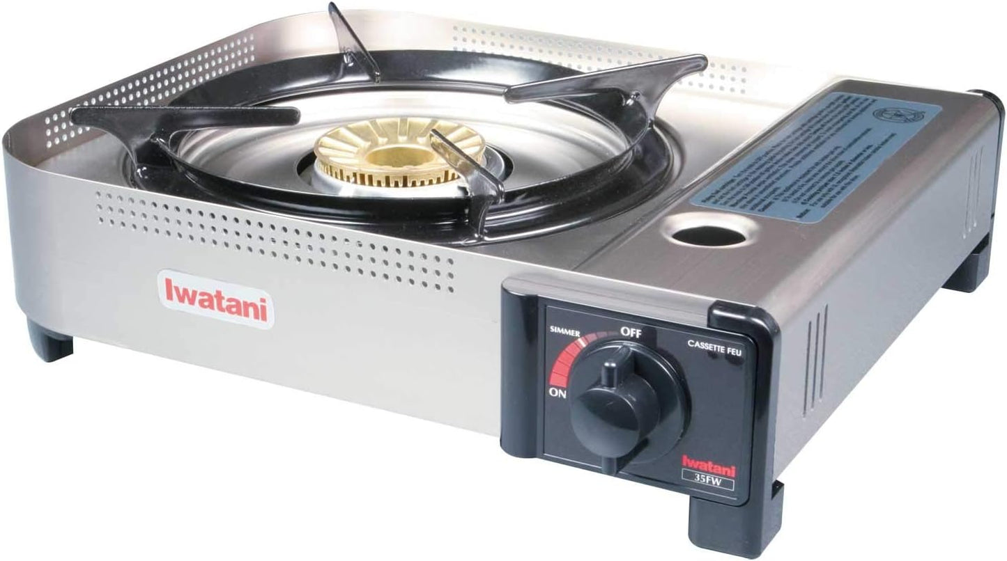 Iwatani 35FW Butane Portable Cooktop for Indoor & Outdoor Use