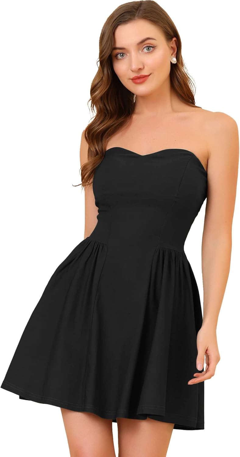 Allegra K Women's Sexy Strapless Party Dress for Every Occasion