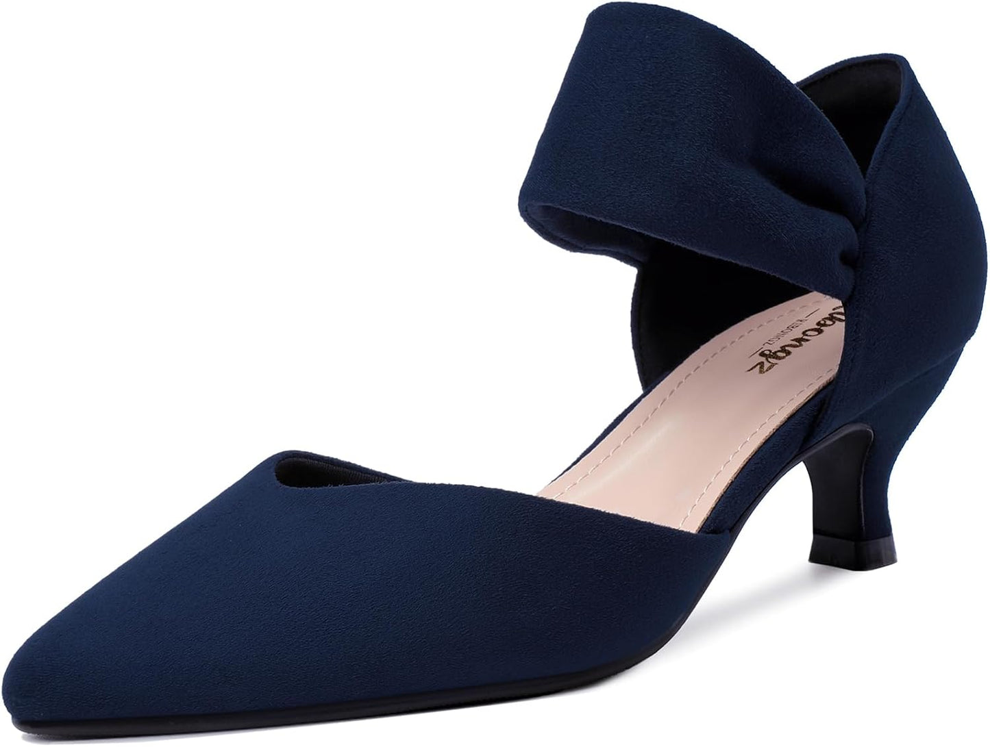 RIBONGZ Kitten Heels for Women - Comfortable Low Heels