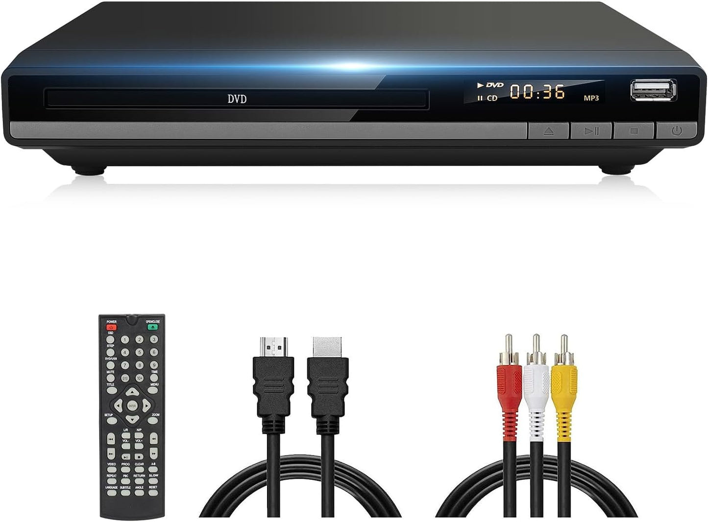 Region Free DVD Player with HDMI and USB Input for Home Use