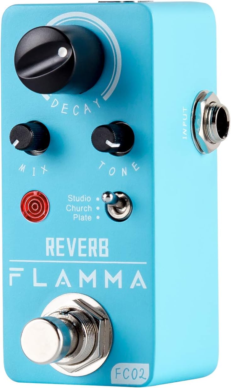 FLAMMA FC02 Mini Reverb Pedal: 3 Church Plate Effects
