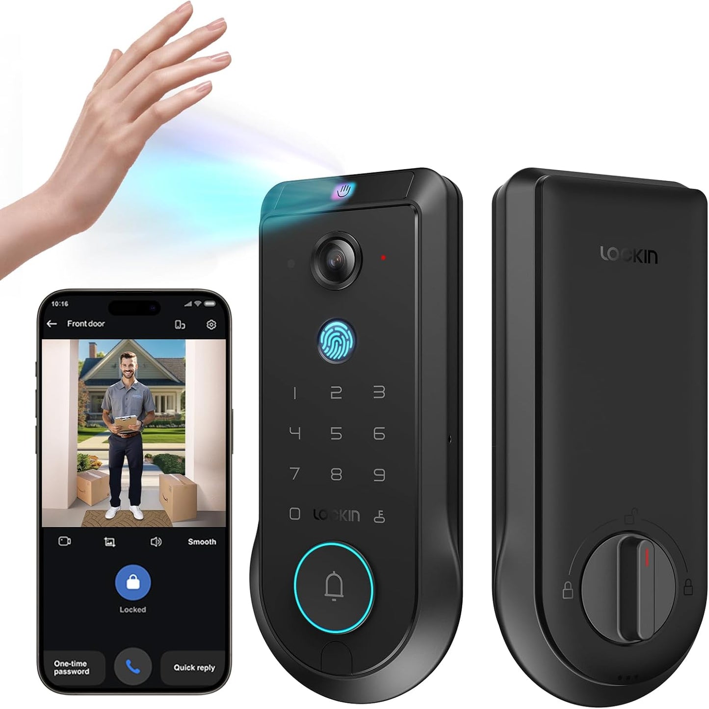 Lockin Veno Pro: Smart Lock with 2K Camera & Fingerprint Recognition