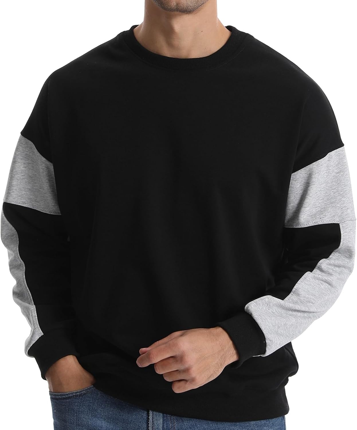 Suwangi Patchwork Sweatshirt: Casual Loose Fit & Comfort
