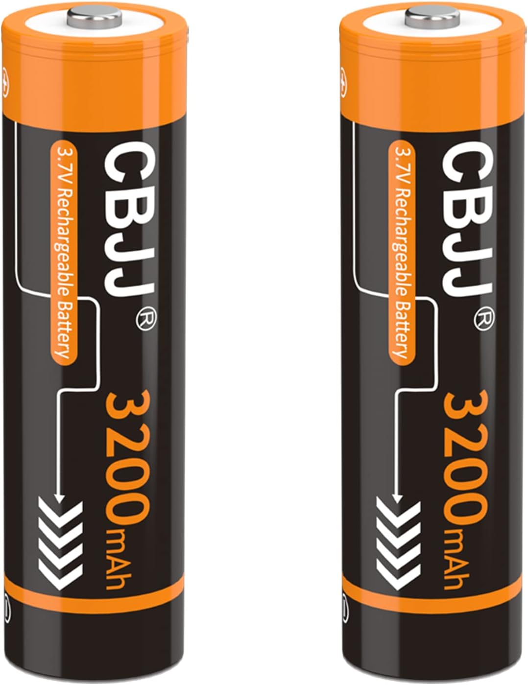 Long-lasting Power: 3.7V 3200mAh Rechargeable Batteries (2 Pack)