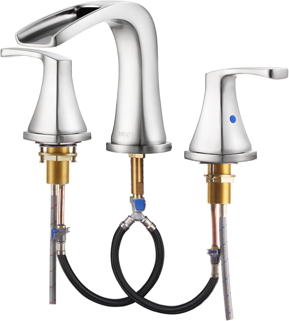 PARLOS 2-Handle Widespread Waterfall Bathtub Faucet for Luxury