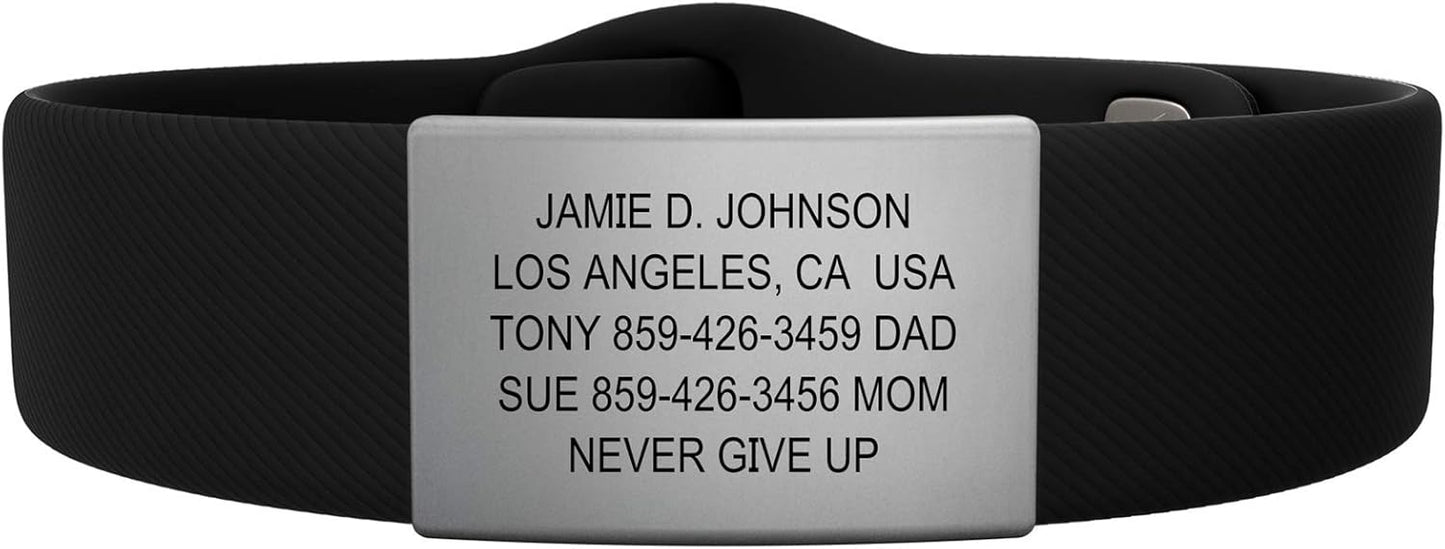 Personalized Medical ID Bracelet - The Wrist ID Elite for Athletes