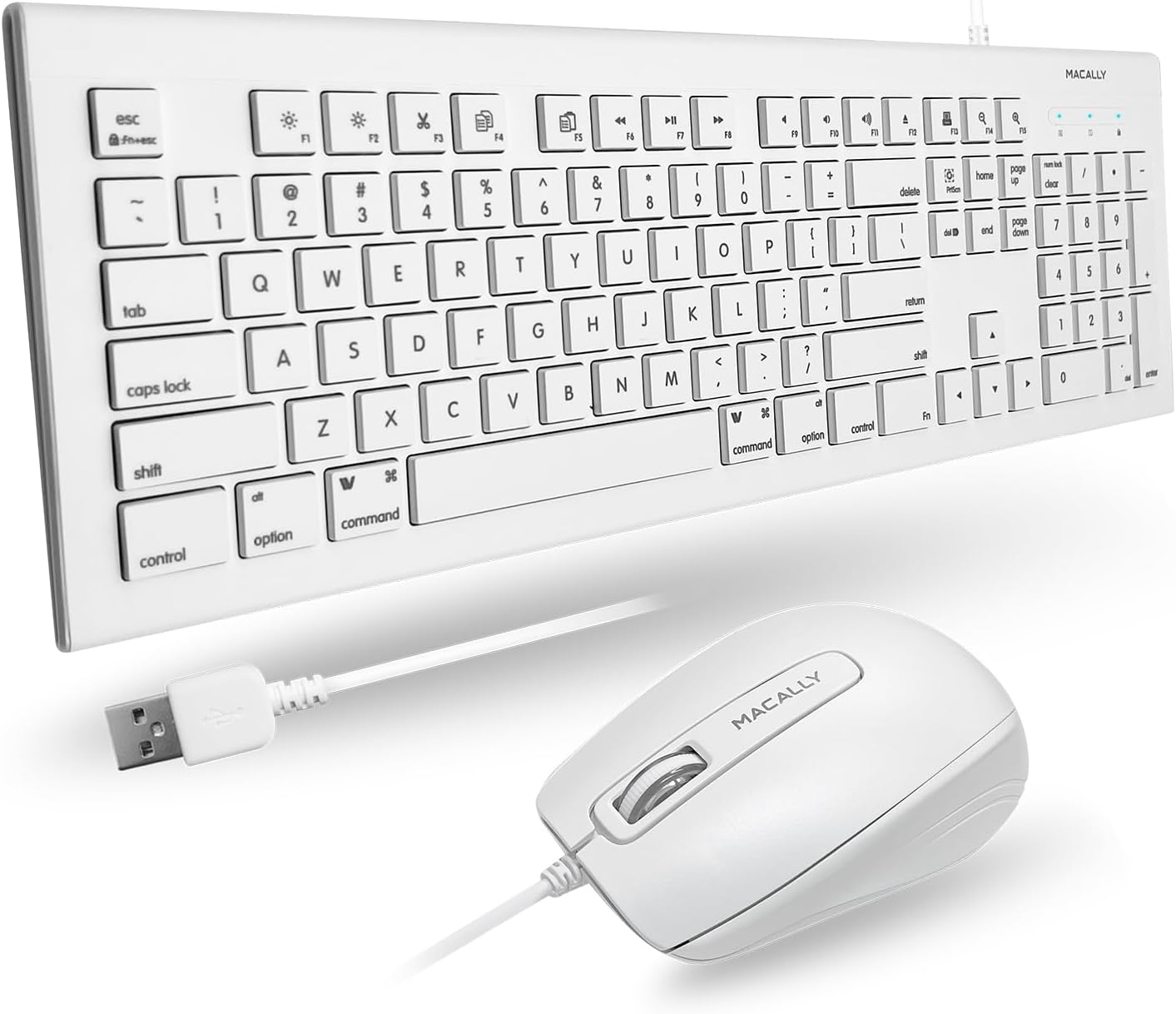 Macally Combo: Apple Shortcut Keyboard & Mouse