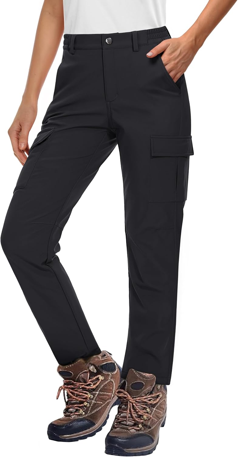 Women's Fleece Lined Winter Hiking Waterproof Insulated Pants
