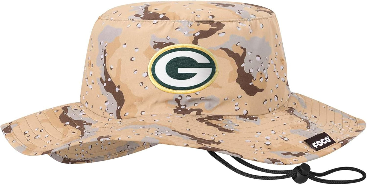 FOCO Men's NFL Team Logo Sun Bucket Boonie Hat for Outdoor Fun