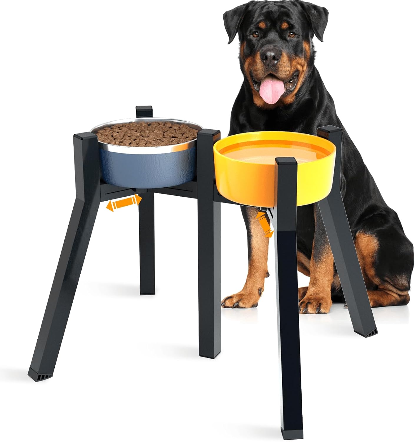 SHAINFUN Adjustable Elevated Dog Bowl Stand for Large Dogs