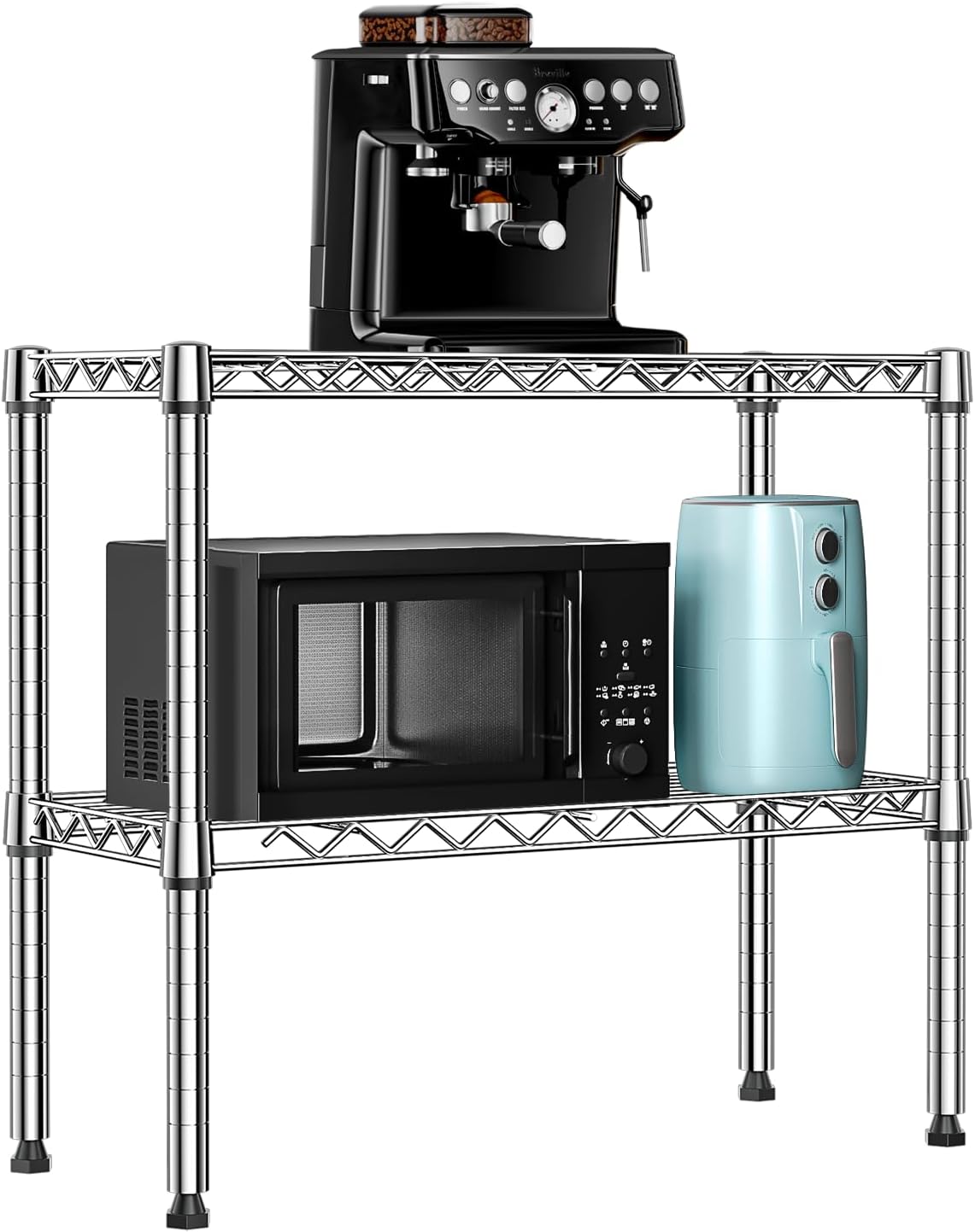 MZG 220 lbs 2 Tier Storage Rack for Efficient Space Saving