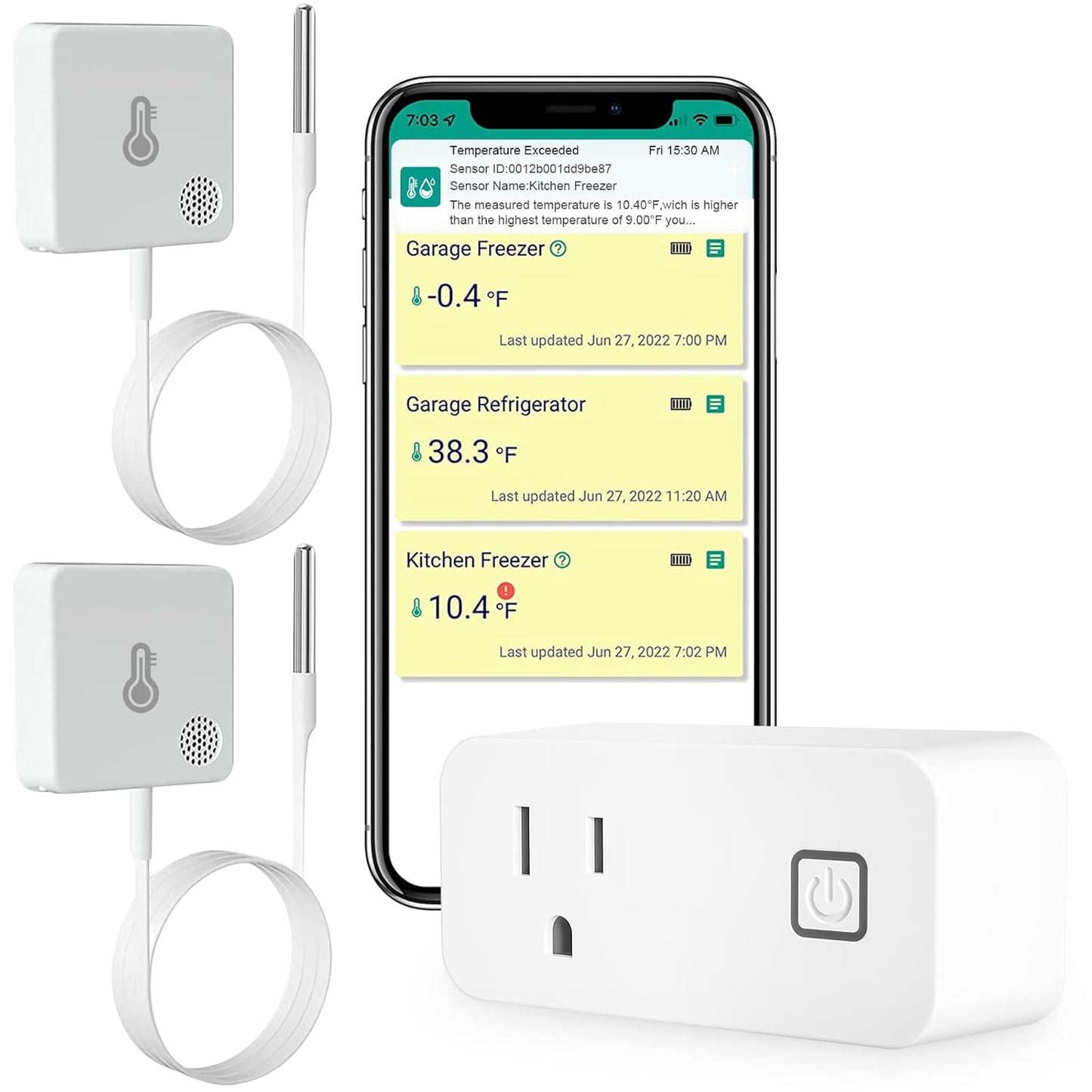 WiFi Freezer Thermometer Alarm with Email Alerts and Notifications