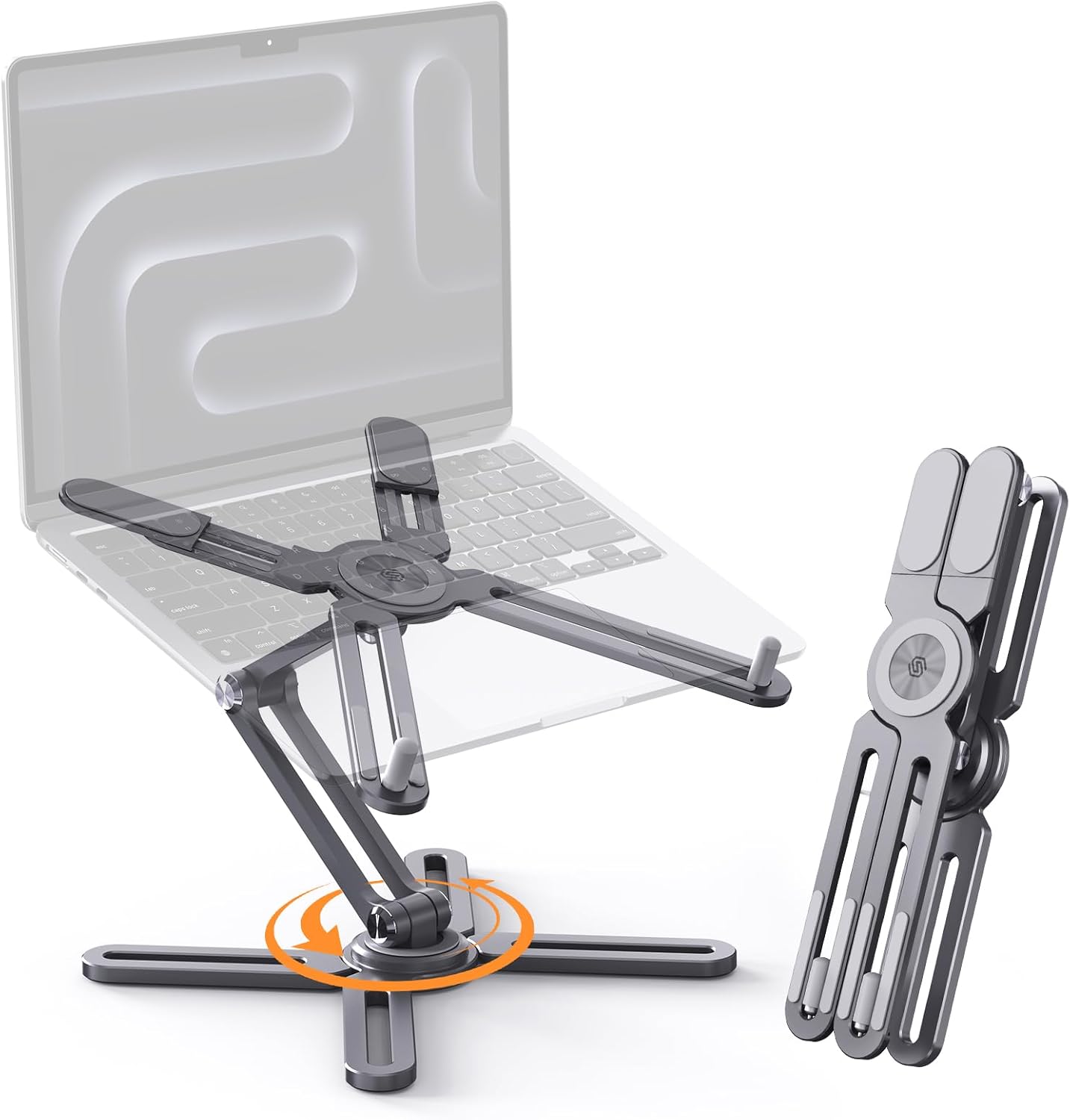 SODI Foldable Laptop Stand - 360 Rotating Base, Portable & Compatible