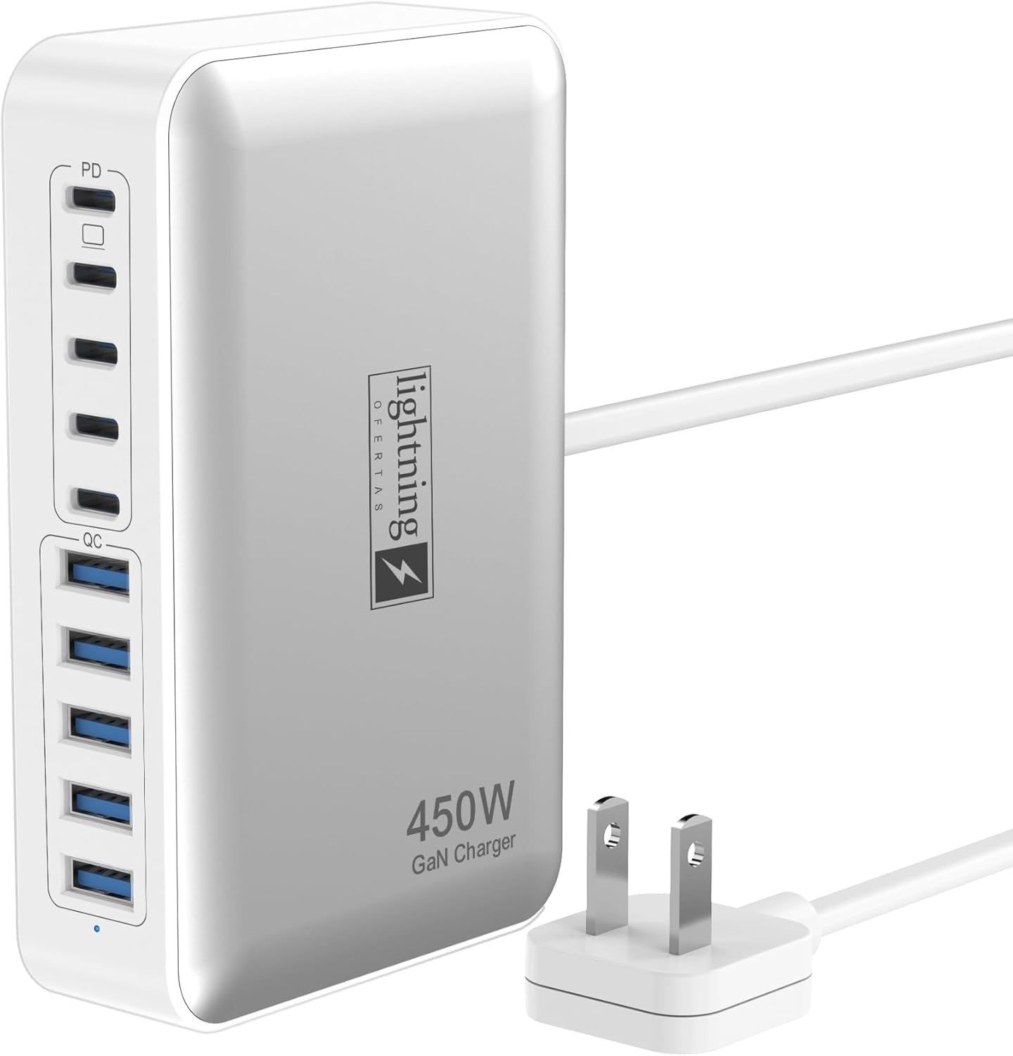 USB C Charger Hub 450W by Lightning Ofertas: Fast Charging