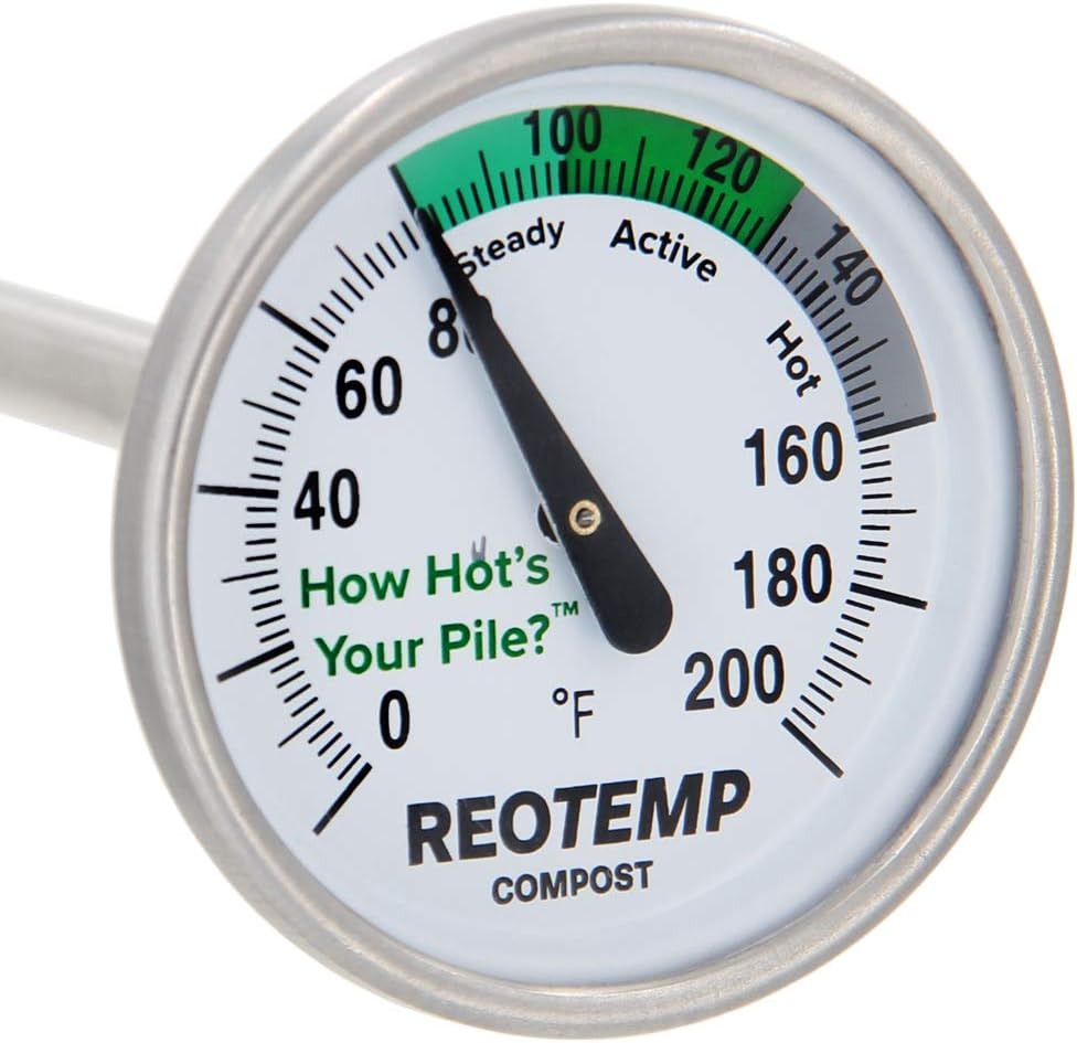 Reotemp 20 Inch Backyard Compost Thermometer for Beginners