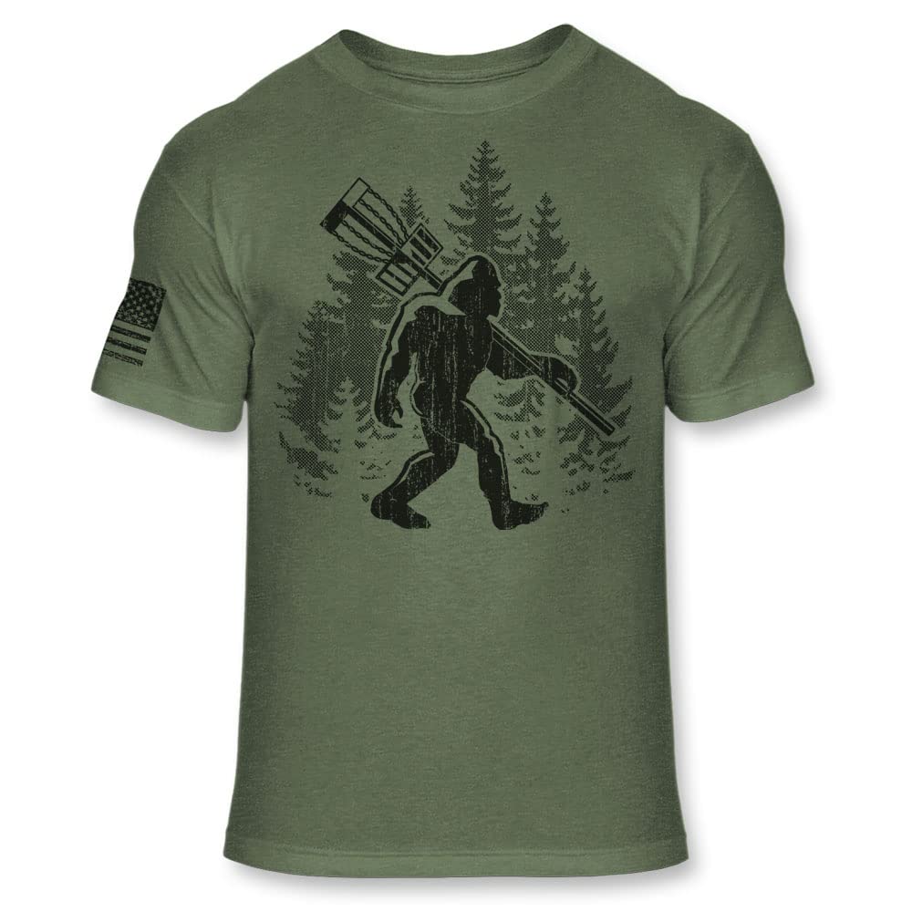 Bigfoot Disc Golf Tee - Handmade Athletic Blend Shirt