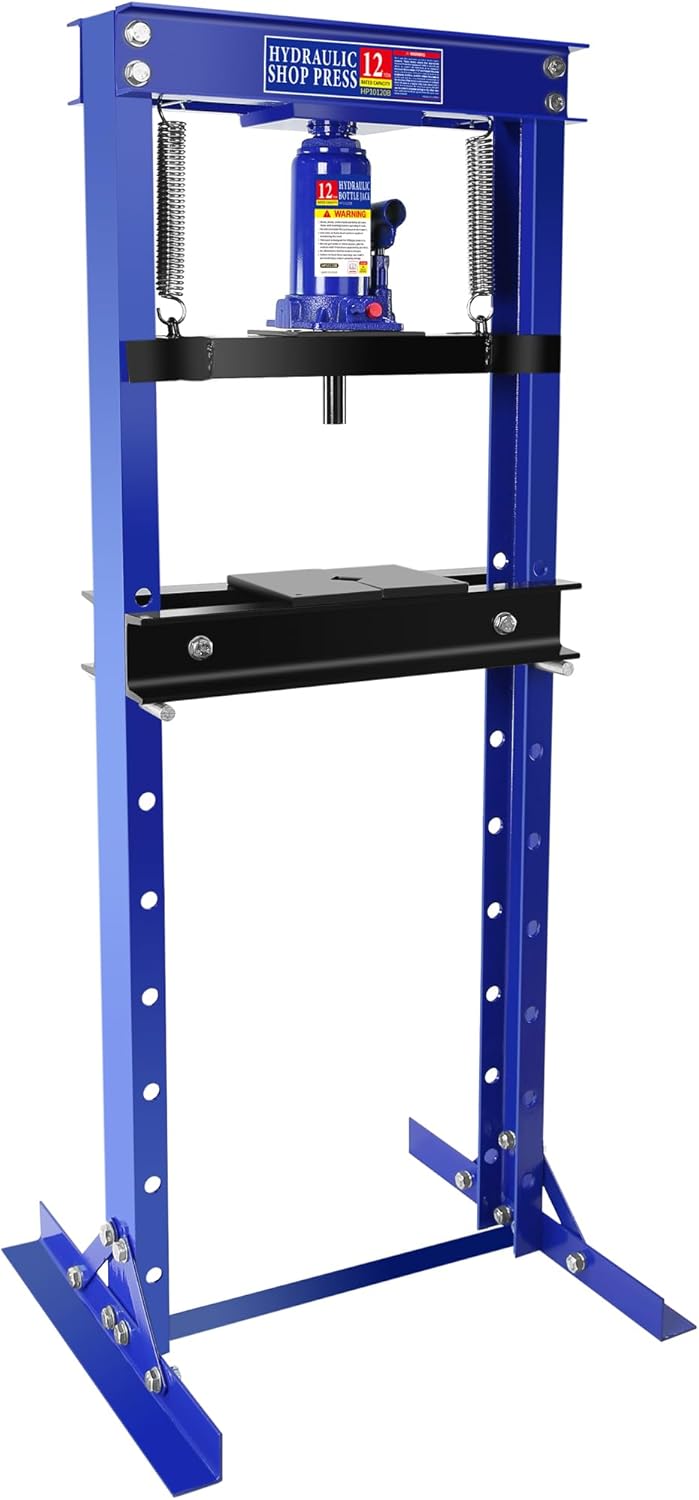12 Ton Hydraulic Shop Press for Metal Bending and Bearing Work