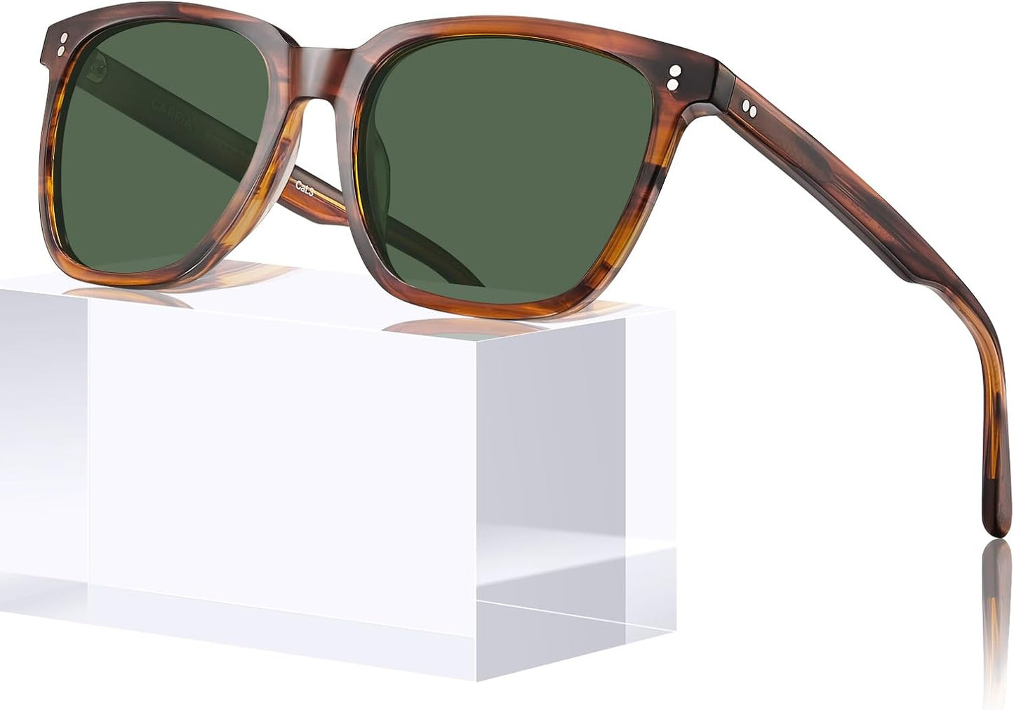 CARFIA Retro Polarized Sunglasses for Men with UV400 Protection