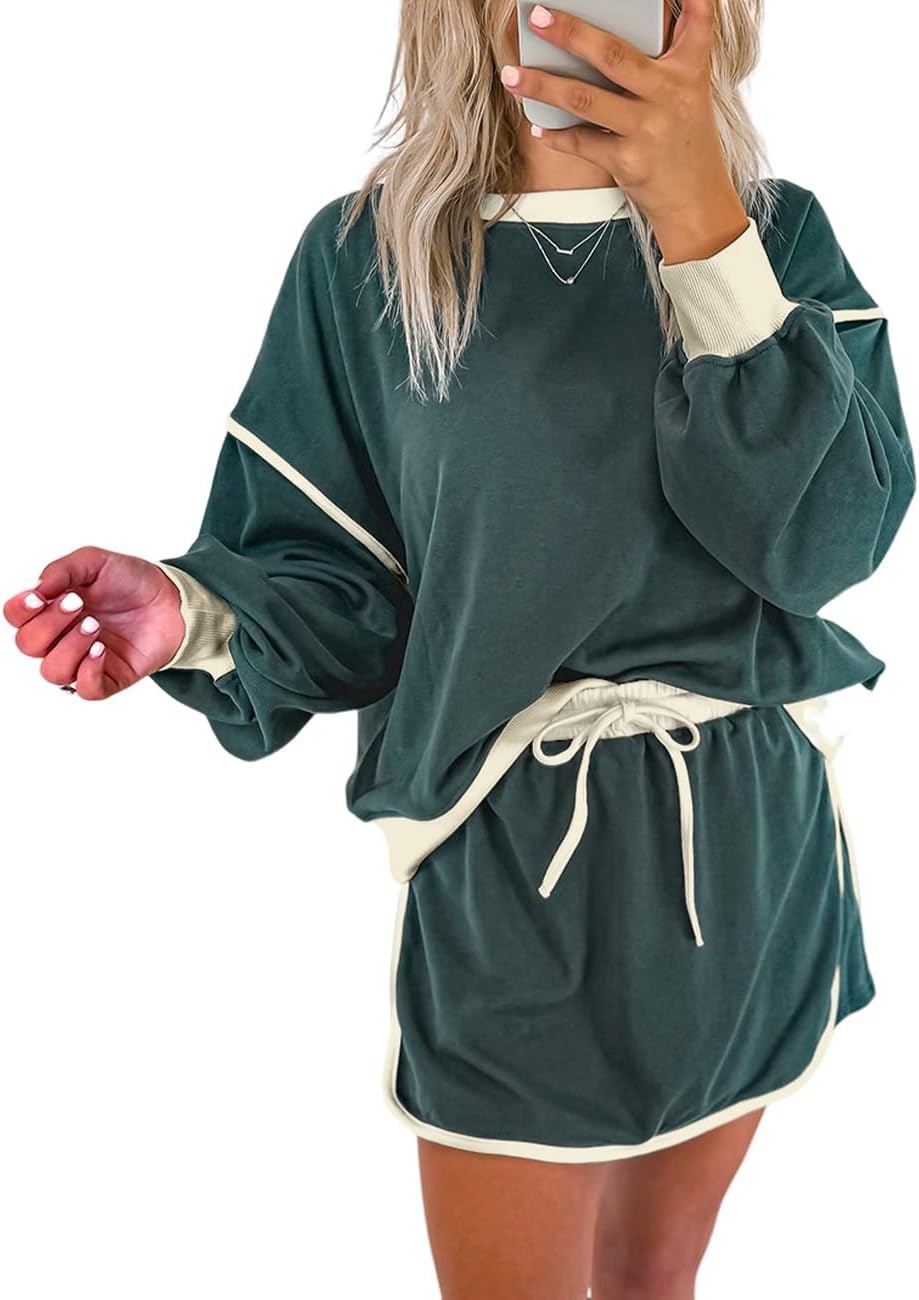 Ecosunny 2 Piece Sets for Women Casual Tracksuit Sweatshirt