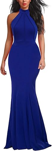 Berydress Women's Elegant Chic Halter Neck Sleeveless Dress