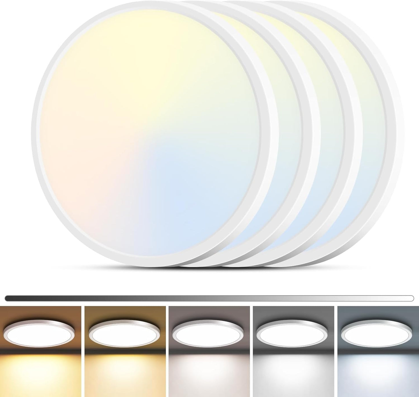 Dimmable LED Flush Mount Ceiling Light for Modern Spaces