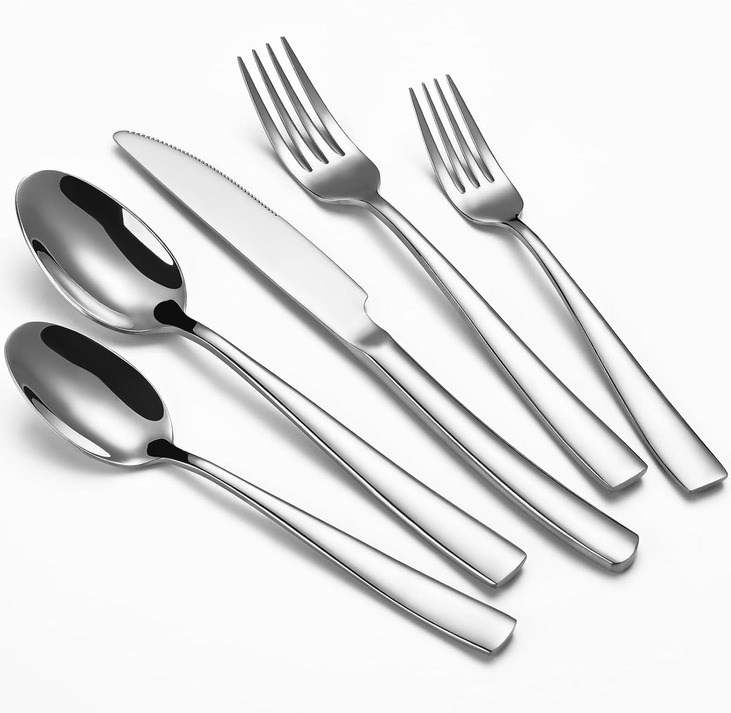 40-Piece Silverware Set for 8, Heavy Duty Stainless Steel Cutlery