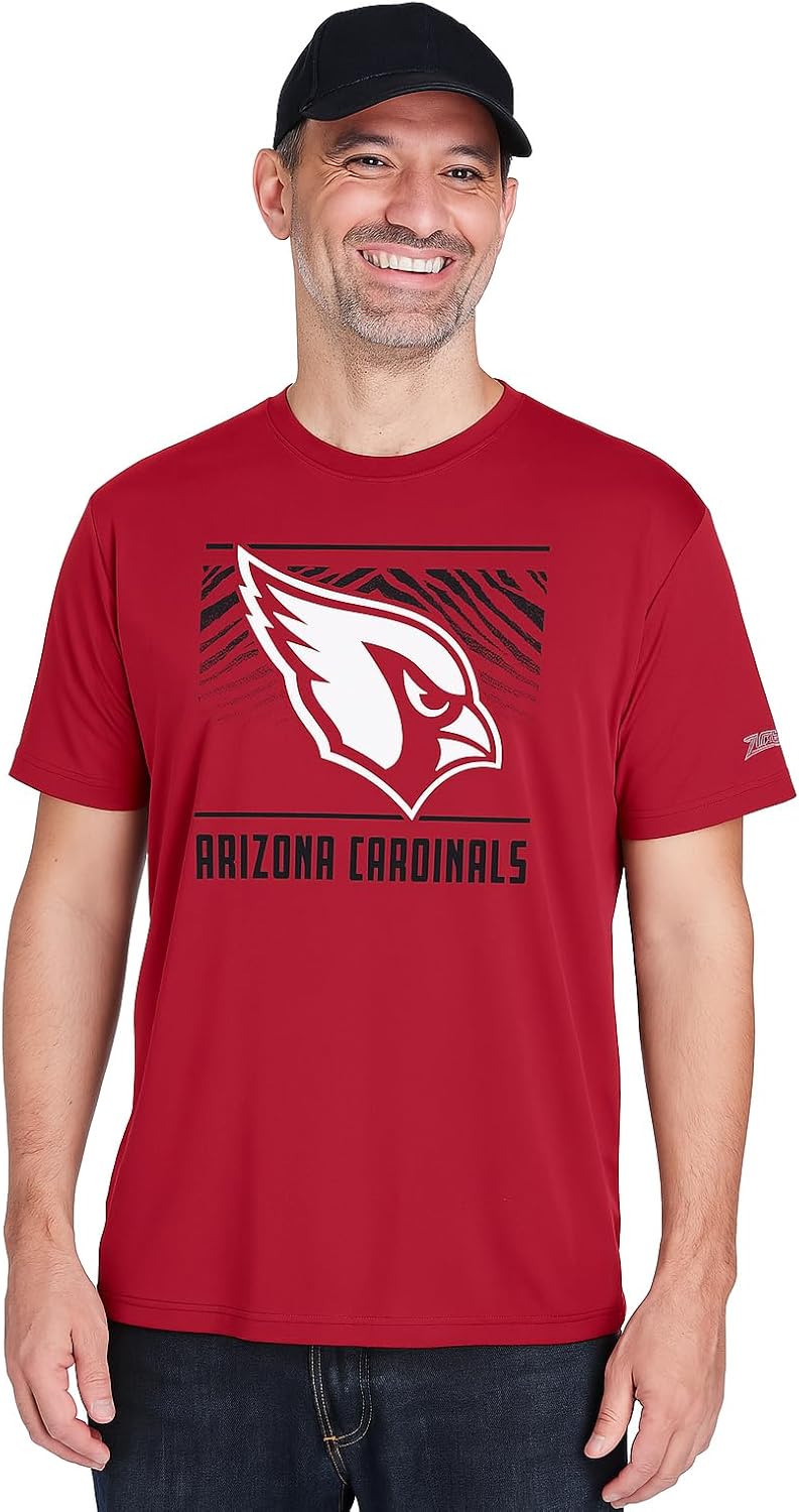 Zubaz NFL Men's Short Sleeve Team Graphic T-Shirt for Fans