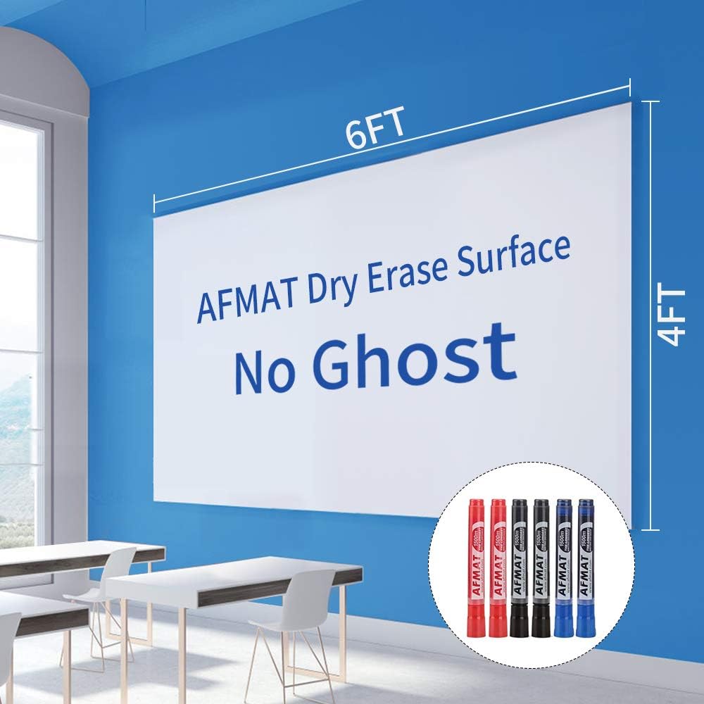 Dry Erase Whiteboard Paper Roll 6x4ft for Easy Wall Use