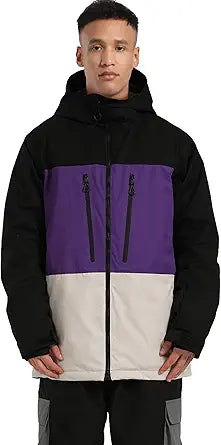 Men's Ski Jacket Waterproof Insulated Snow Coat for Winter Sports