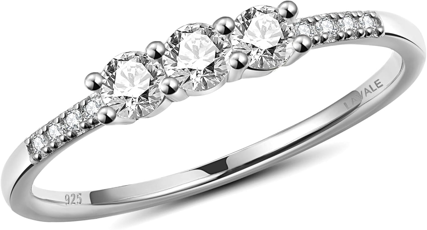 LAVALE Round Cut Moissanite Wedding Band for Women - Elegant Design