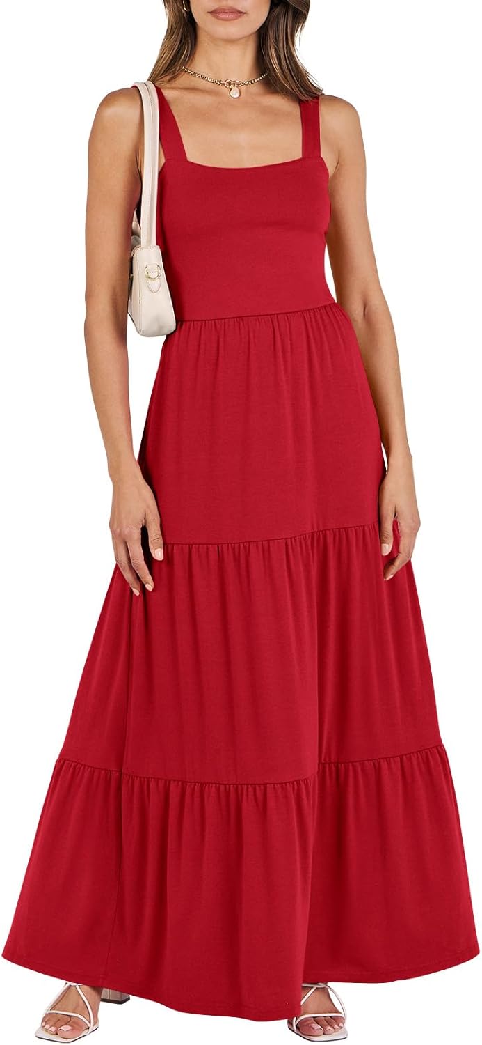 ANRABESS Women's Summer Casual Long Maxi Beach Vacation Dress