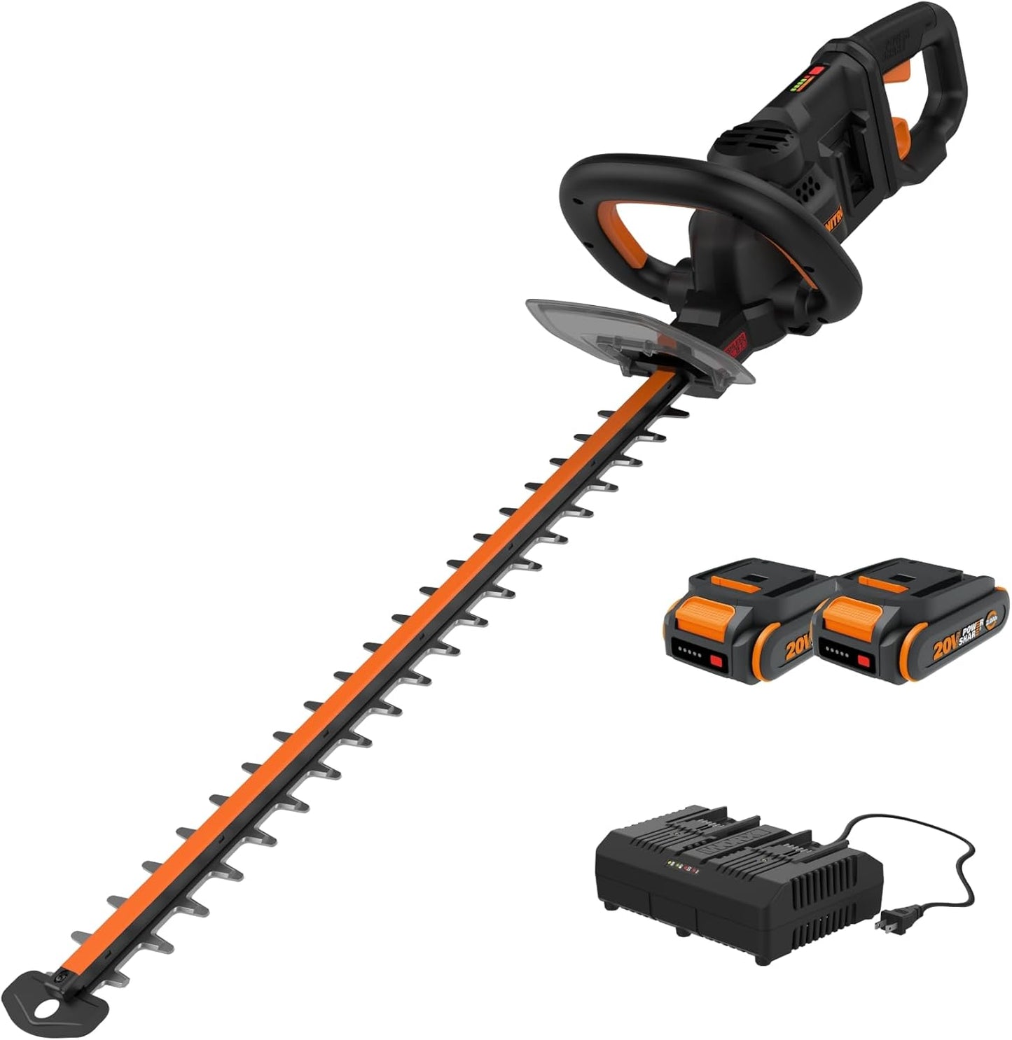 WORX Nitro 24in 40V Cordless Hedge Trimmer with Dual Blades
