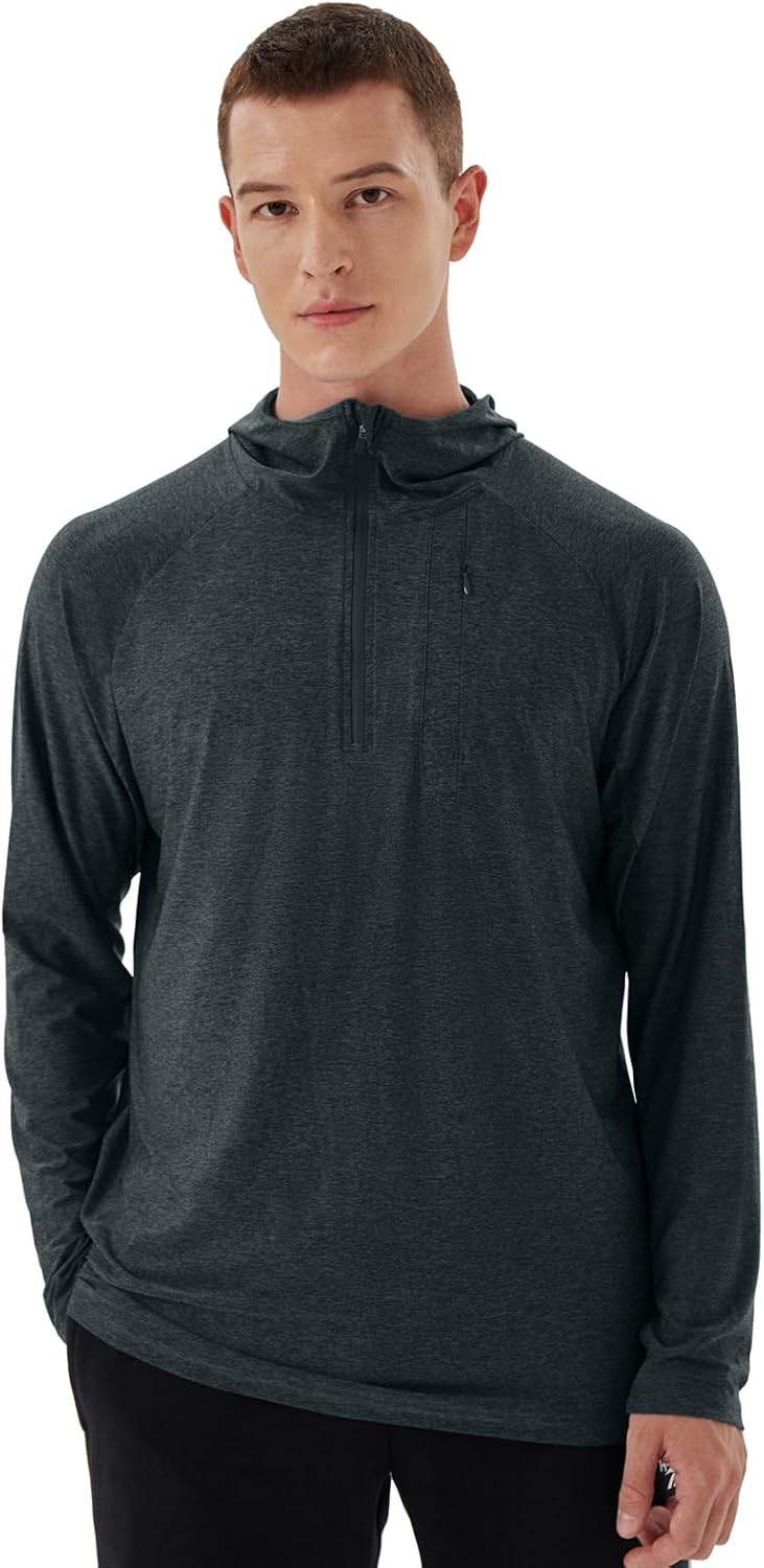 Woitury Men's UV Hoodie Jacket - UPF 50+ Sun Protection