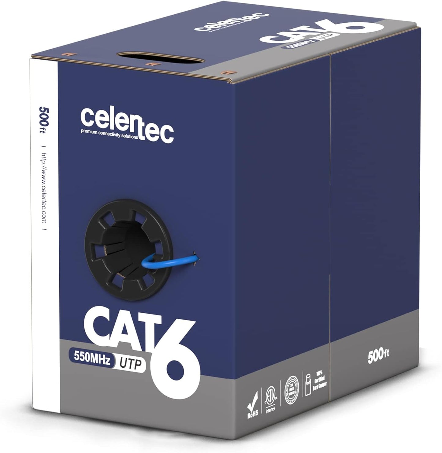 Celertec CAT6 Ethernet Cable 500ft for High Speed Networks