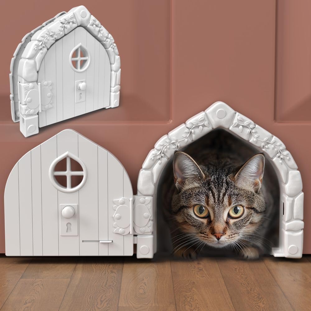 Fairy Door Interior Pet Door for Cats Up to 20 lbs - Stylish & Secure