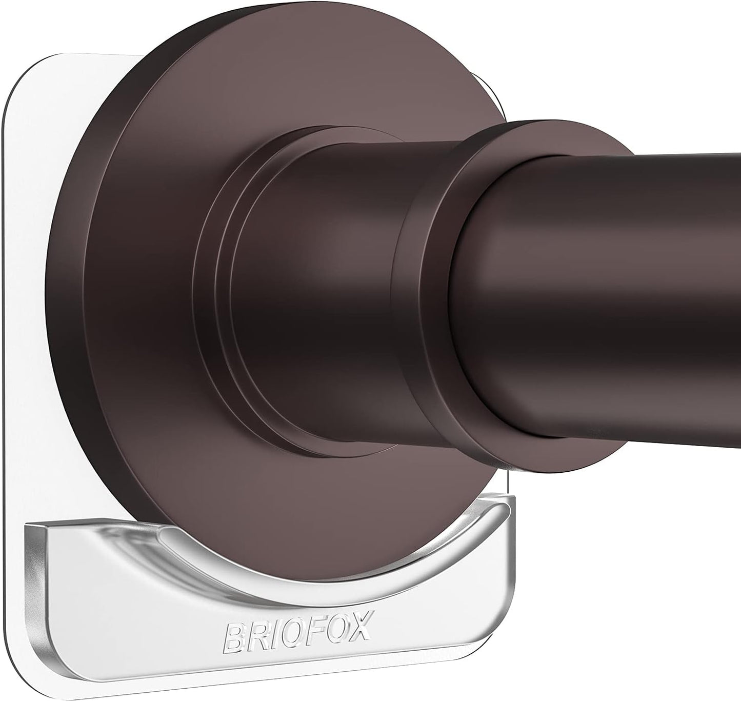BRIOFOX Invisible Shower Rod Holder | No Drilling | 2 Pack