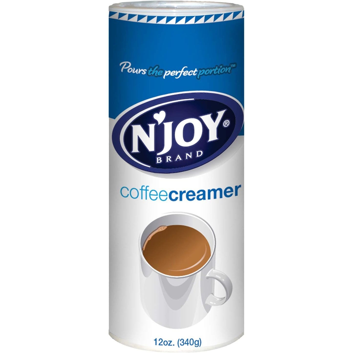 N'Joy Non-Dairy Creamer | Easy Pour Lid | Bulk Size 12oz x 6