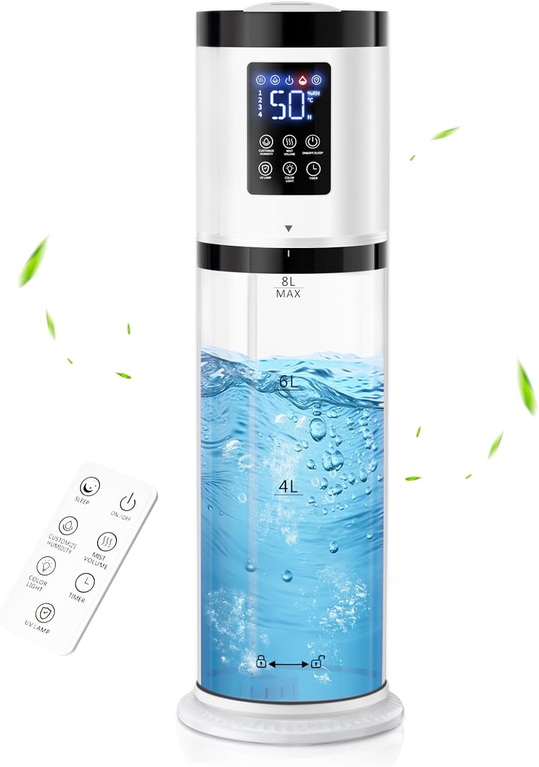 8L Humidifier for Bedroom with Essential Oil Diffuser & Light
