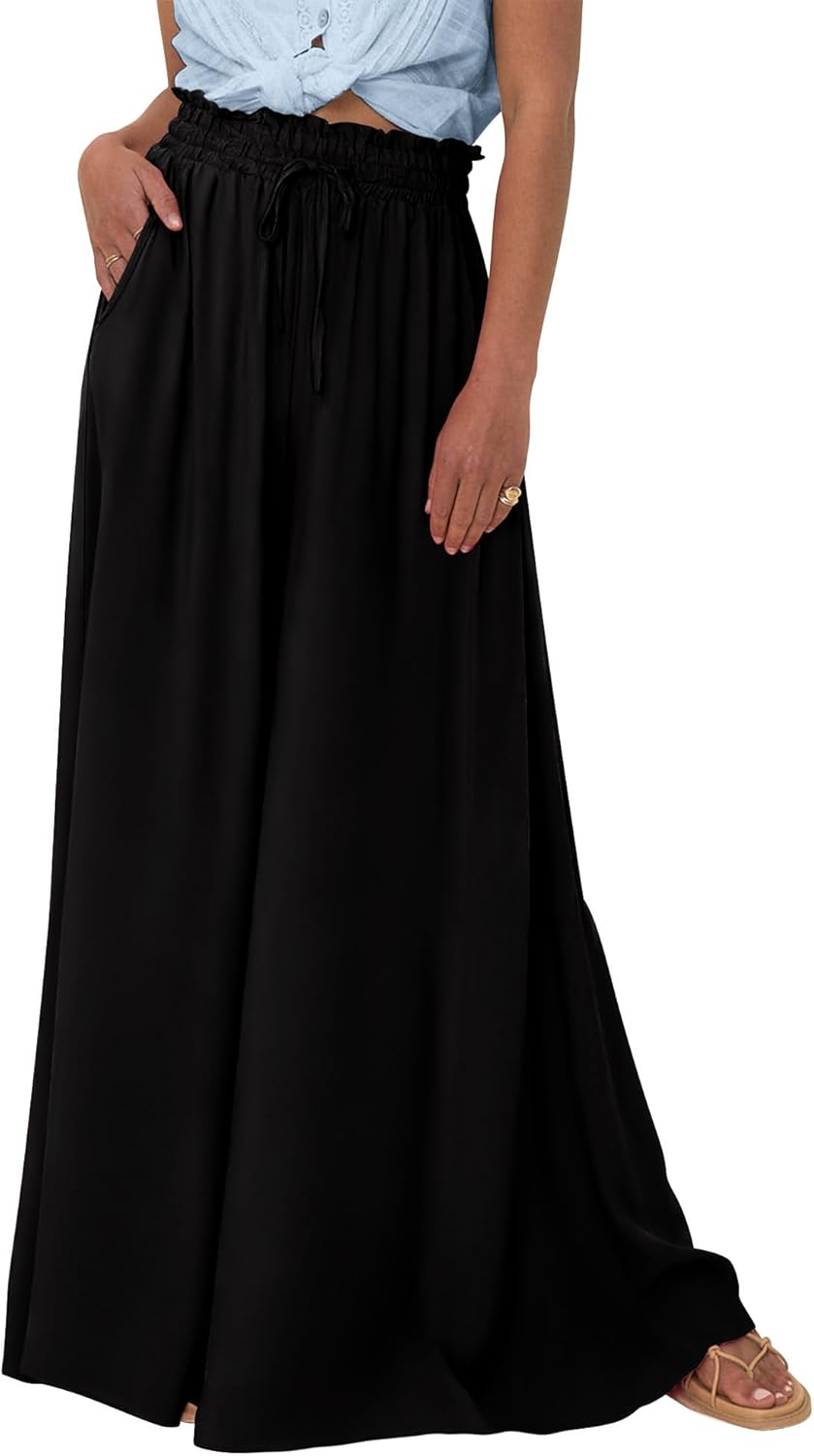 Casual High Waist Wide Leg Pants for Women - Perfect for Summer