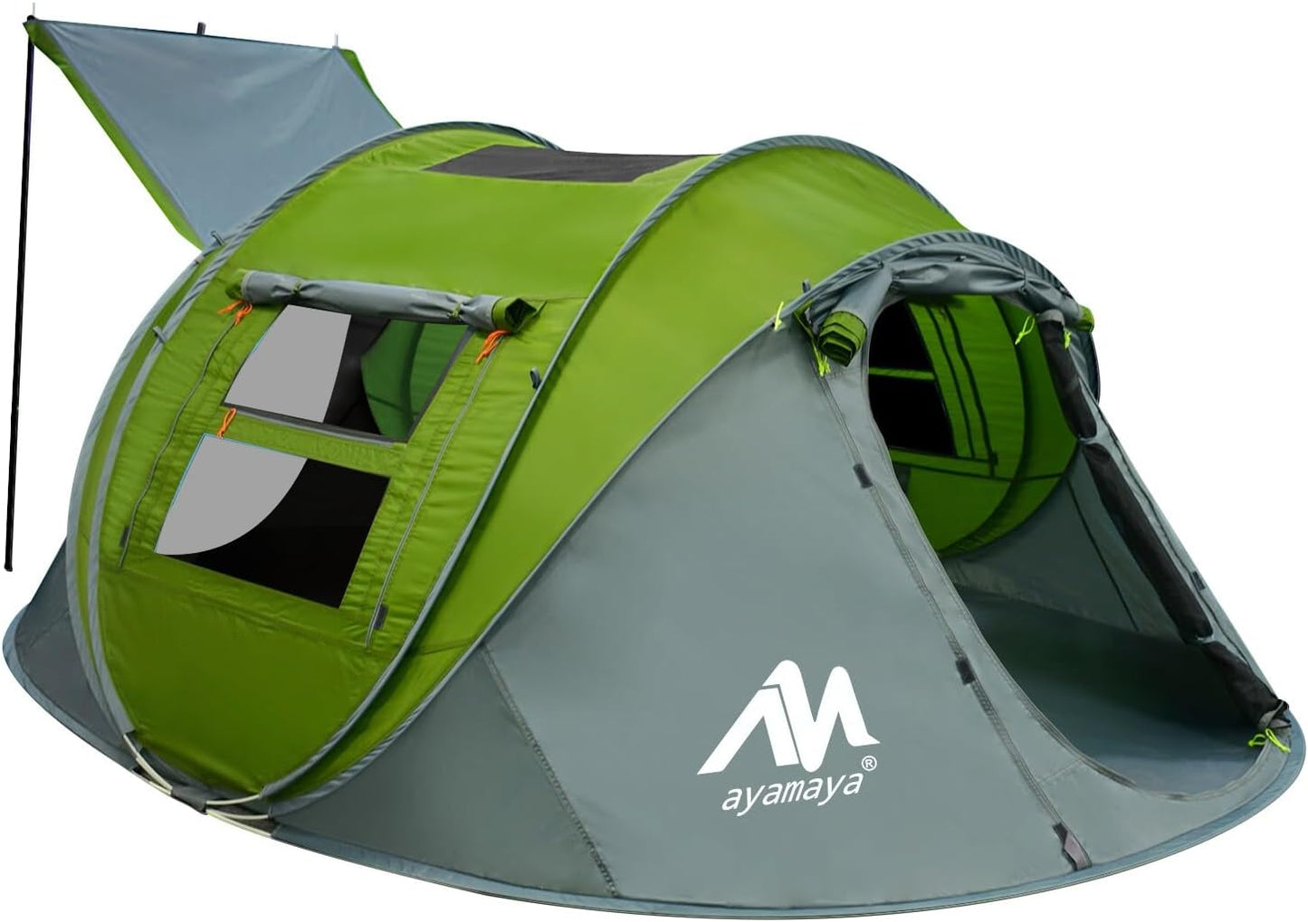 Spacious 4-Person Pop Up Tent: Waterproof & Skylight