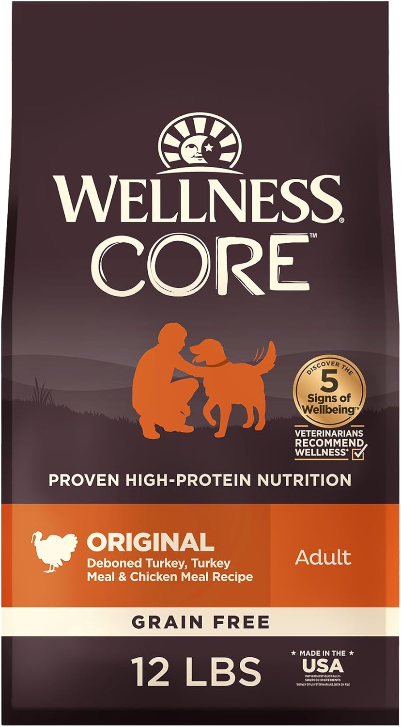 Wellness CORE Dry Dog Food, Grain-Free Turkey & Chicken Recipe